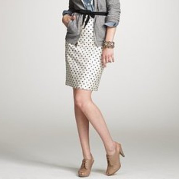 J. Crew Dresses & Skirts - J.Crew Collection Ikat Dot Silk Skirt